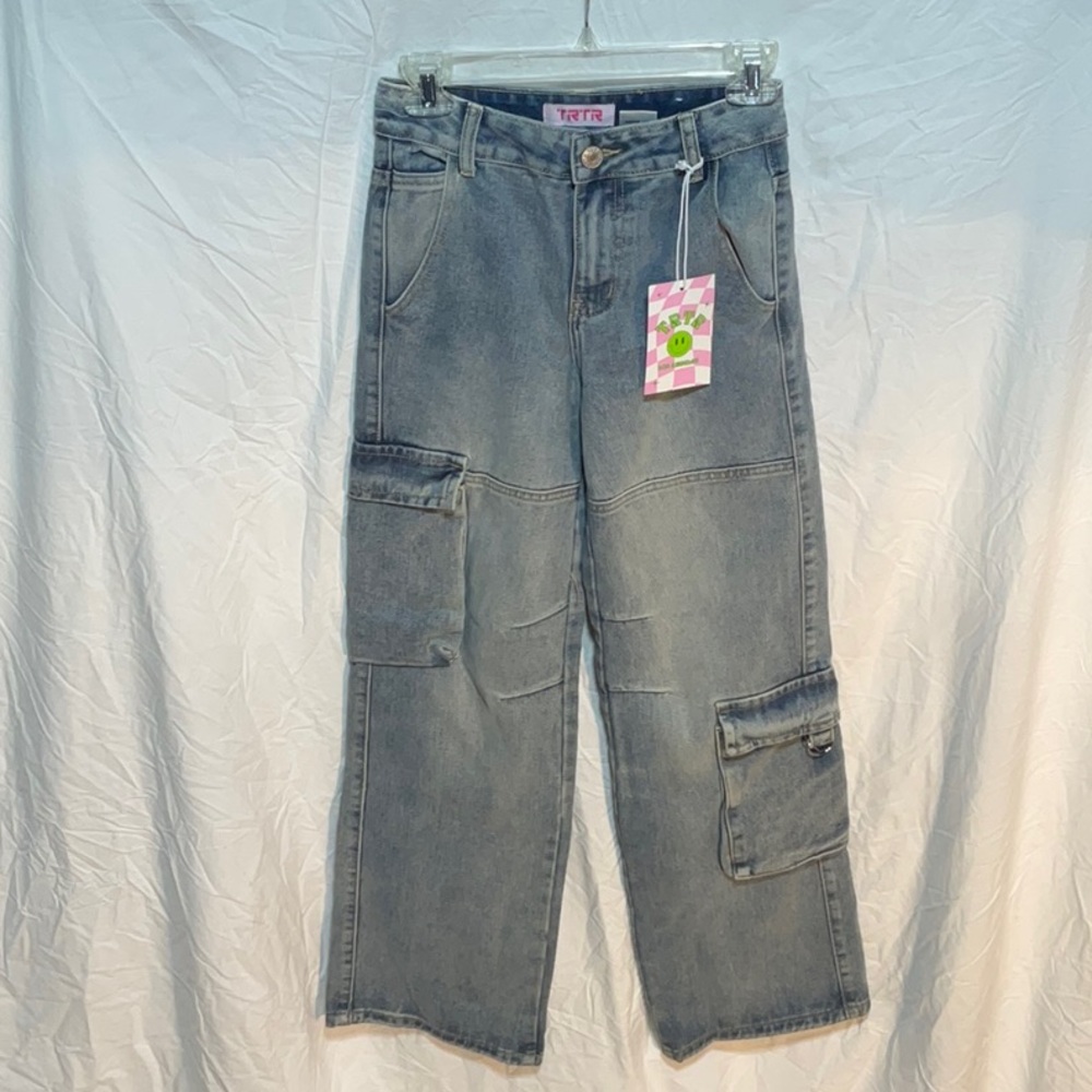 Wide Leg Blue/Gray Jeans